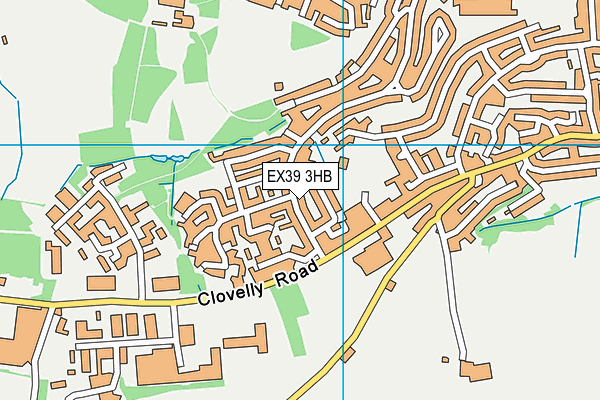 EX39 3HB map - OS VectorMap District (Ordnance Survey)