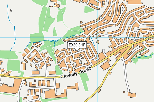 EX39 3HF map - OS VectorMap District (Ordnance Survey)