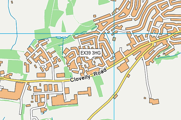 EX39 3HG map - OS VectorMap District (Ordnance Survey)