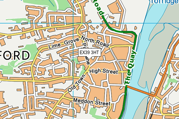 EX39 3HT map - OS VectorMap District (Ordnance Survey)