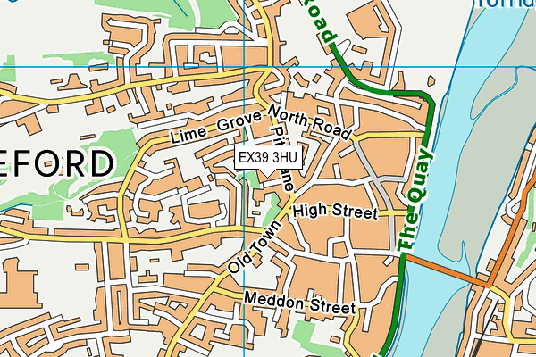 EX39 3HU map - OS VectorMap District (Ordnance Survey)