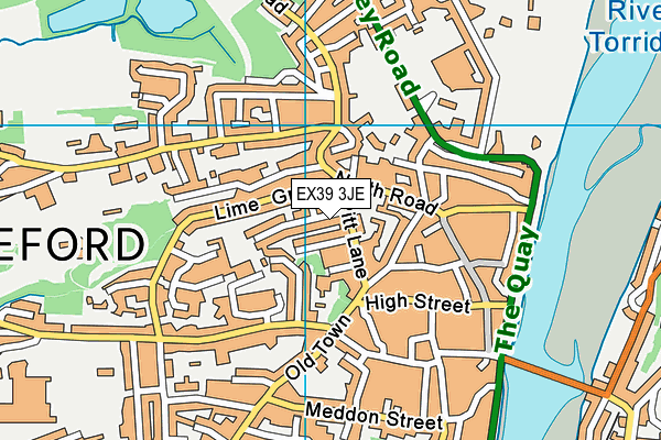 EX39 3JE map - OS VectorMap District (Ordnance Survey)