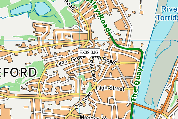 EX39 3JG map - OS VectorMap District (Ordnance Survey)