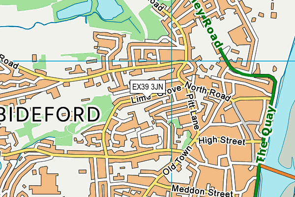 EX39 3JN map - OS VectorMap District (Ordnance Survey)