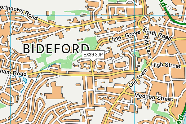Kingsley School (Belvoir Road Site) (Closed) map (EX39 3JP) - OS VectorMap District (Ordnance Survey)