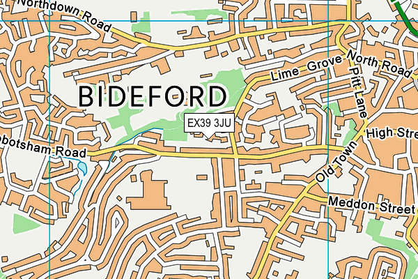 EX39 3JU map - OS VectorMap District (Ordnance Survey)