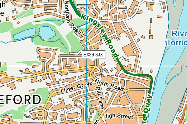 EX39 3JX map - OS VectorMap District (Ordnance Survey)