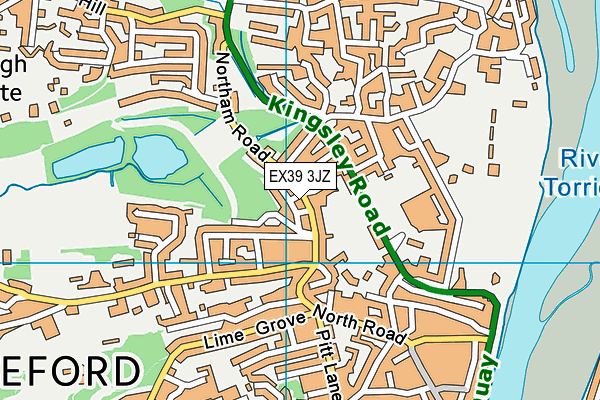 EX39 3JZ map - OS VectorMap District (Ordnance Survey)