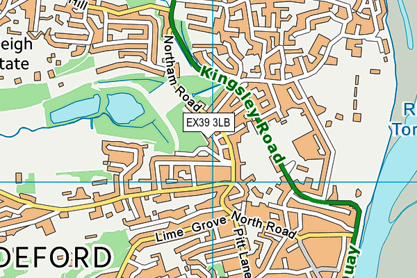 EX39 3LB map - OS VectorMap District (Ordnance Survey)