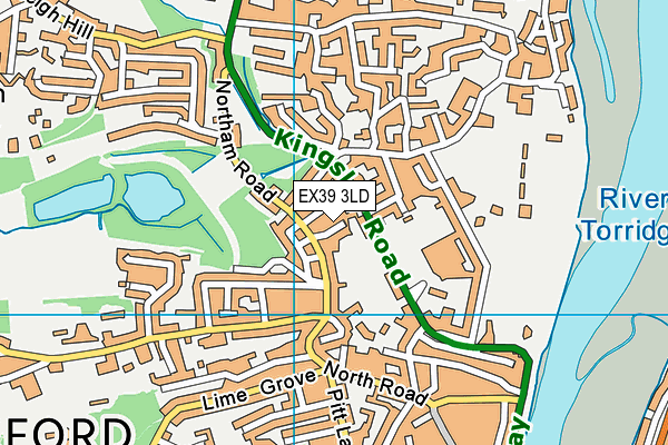 EX39 3LD map - OS VectorMap District (Ordnance Survey)