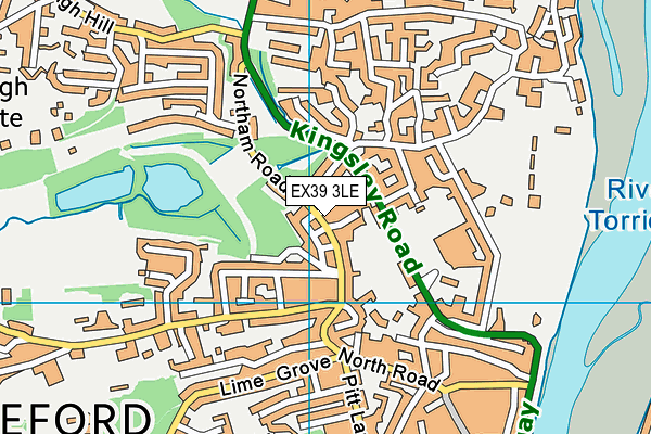 EX39 3LE map - OS VectorMap District (Ordnance Survey)