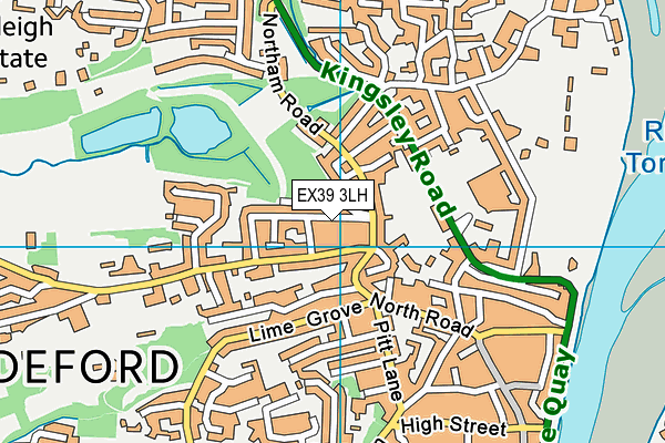 EX39 3LH map - OS VectorMap District (Ordnance Survey)