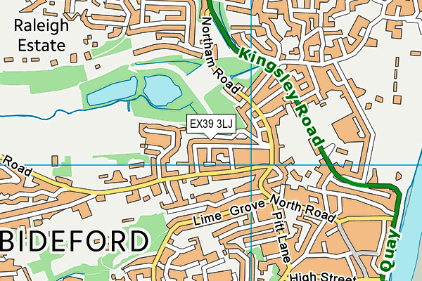 EX39 3LJ map - OS VectorMap District (Ordnance Survey)