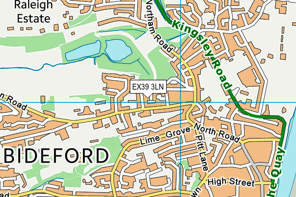 EX39 3LN map - OS VectorMap District (Ordnance Survey)