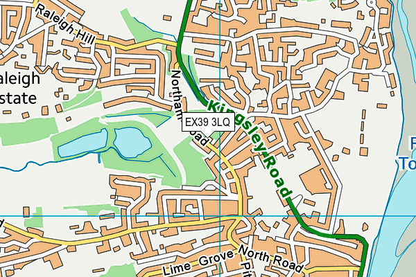 EX39 3LQ map - OS VectorMap District (Ordnance Survey)