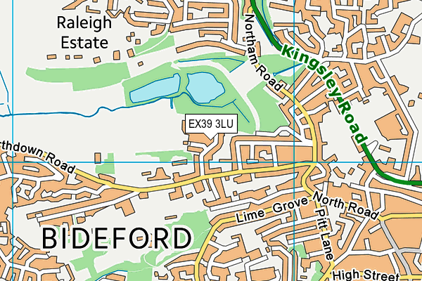 EX39 3LU map - OS VectorMap District (Ordnance Survey)