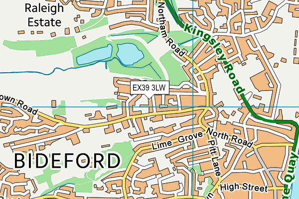 EX39 3LW map - OS VectorMap District (Ordnance Survey)