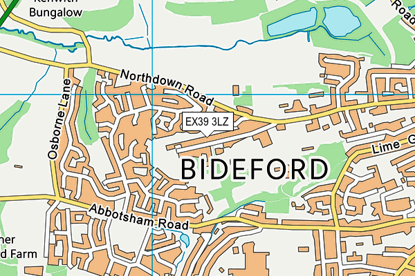 EX39 3LZ map - OS VectorMap District (Ordnance Survey)