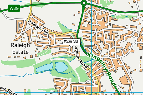 EX39 3NL map - OS VectorMap District (Ordnance Survey)