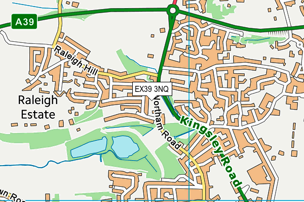 EX39 3NQ map - OS VectorMap District (Ordnance Survey)