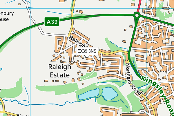 EX39 3NS map - OS VectorMap District (Ordnance Survey)