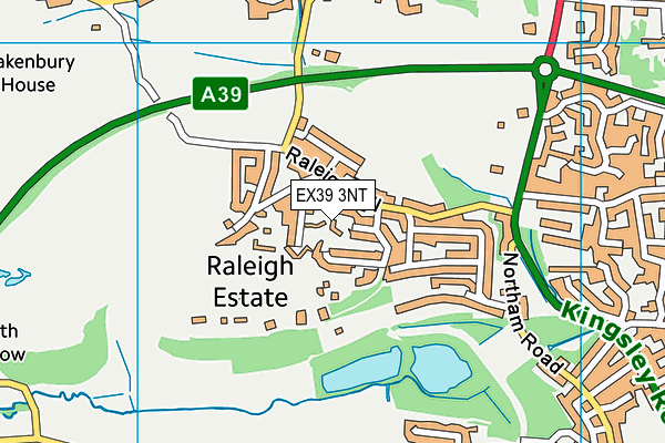 EX39 3NT map - OS VectorMap District (Ordnance Survey)