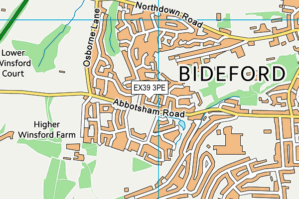 EX39 3PE map - OS VectorMap District (Ordnance Survey)