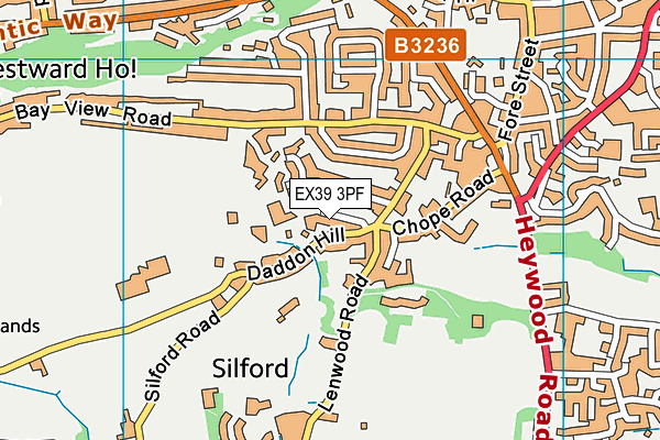 EX39 3PF map - OS VectorMap District (Ordnance Survey)