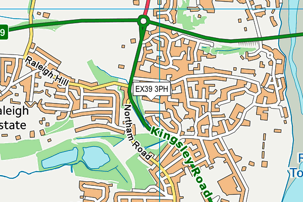 EX39 3PH map - OS VectorMap District (Ordnance Survey)