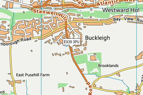 EX39 3PU map - OS VectorMap District (Ordnance Survey)