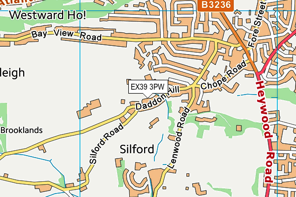 EX39 3PW map - OS VectorMap District (Ordnance Survey)