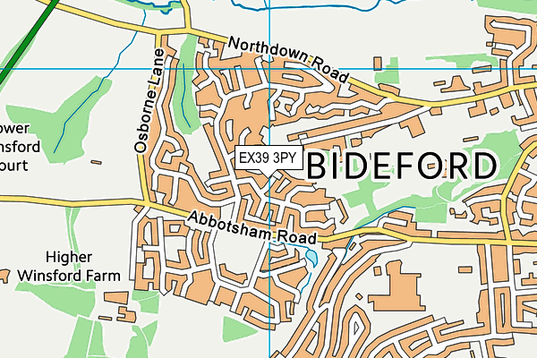 EX39 3PY map - OS VectorMap District (Ordnance Survey)