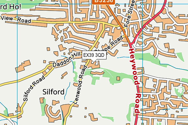 EX39 3QD map - OS VectorMap District (Ordnance Survey)