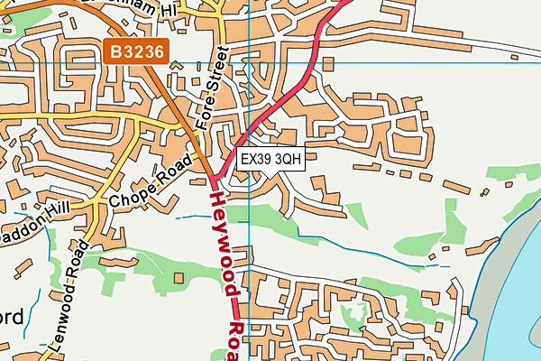 EX39 3QH map - OS VectorMap District (Ordnance Survey)