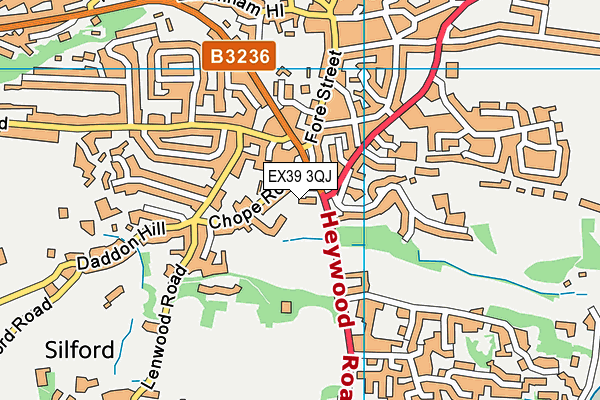 EX39 3QJ map - OS VectorMap District (Ordnance Survey)