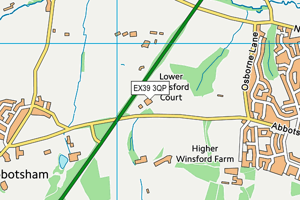 EX39 3QP map - OS VectorMap District (Ordnance Survey)