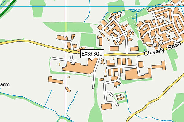 EX39 3QU map - OS VectorMap District (Ordnance Survey)