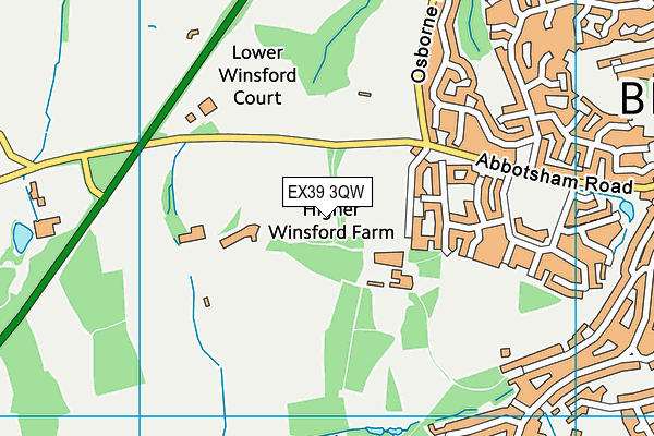 EX39 3QW map - OS VectorMap District (Ordnance Survey)