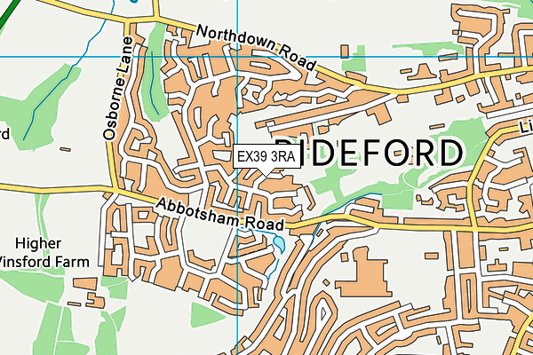 EX39 3RA map - OS VectorMap District (Ordnance Survey)