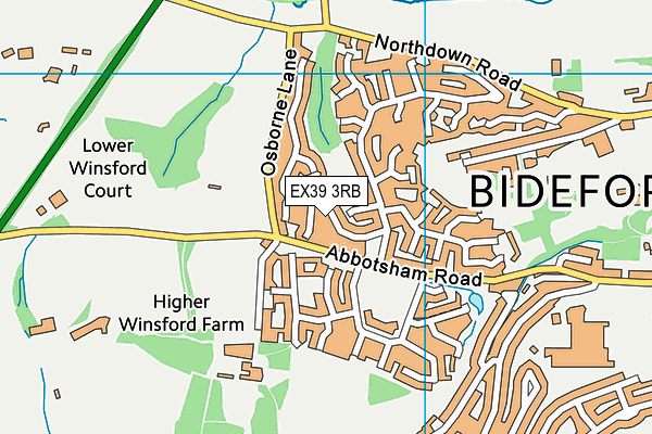 EX39 3RB map - OS VectorMap District (Ordnance Survey)