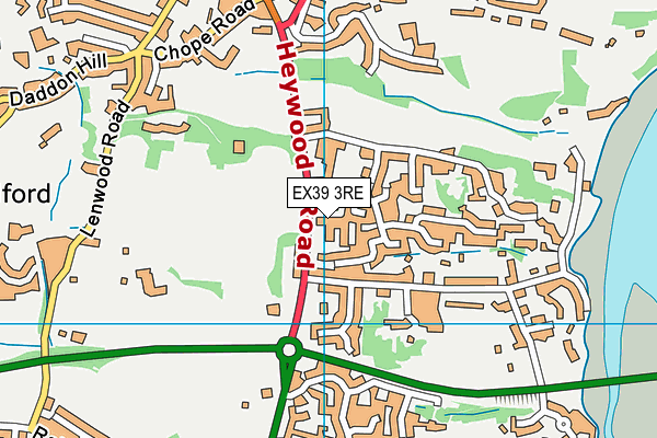 EX39 3RE map - OS VectorMap District (Ordnance Survey)