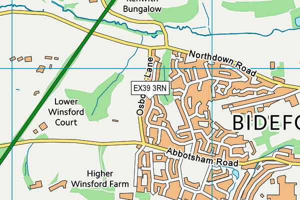 EX39 3RN map - OS VectorMap District (Ordnance Survey)