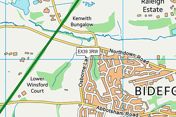 EX39 3RW map - OS VectorMap District (Ordnance Survey)