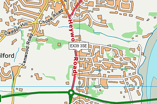 EX39 3SE map - OS VectorMap District (Ordnance Survey)