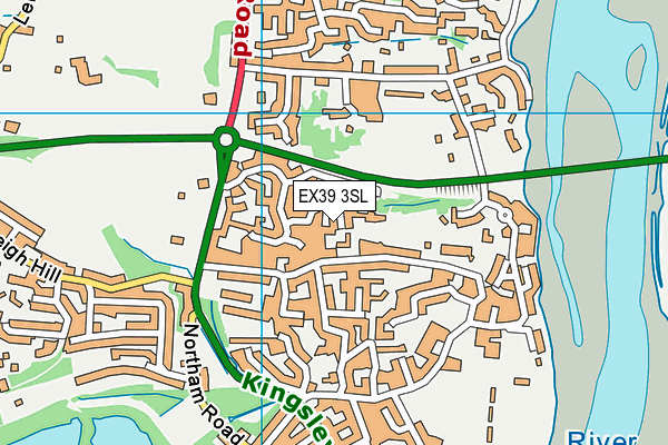 EX39 3SL map - OS VectorMap District (Ordnance Survey)