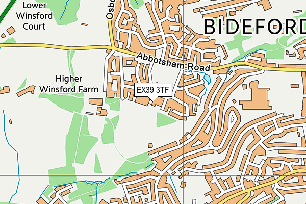 EX39 3TF map - OS VectorMap District (Ordnance Survey)