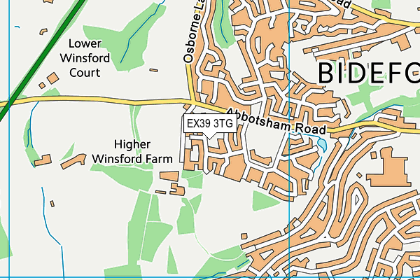 EX39 3TG map - OS VectorMap District (Ordnance Survey)