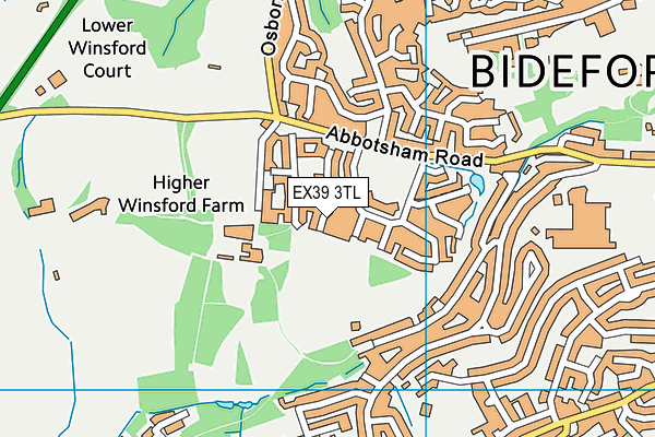 EX39 3TL map - OS VectorMap District (Ordnance Survey)