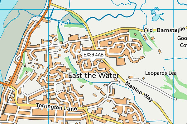 EX39 4AB map - OS VectorMap District (Ordnance Survey)