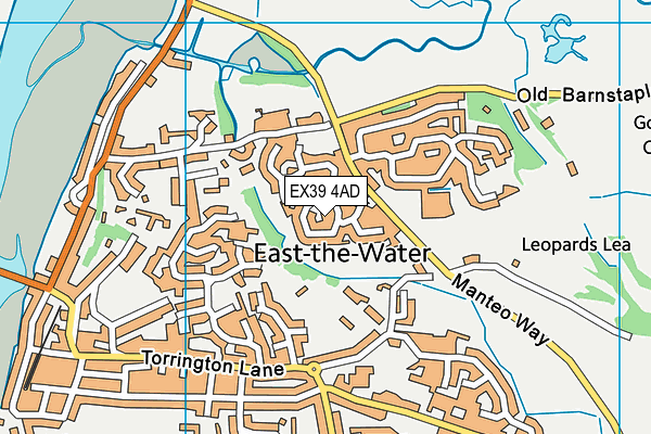 EX39 4AD map - OS VectorMap District (Ordnance Survey)